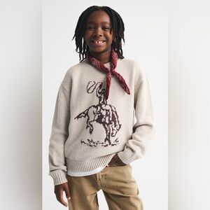 Western Graphic Crew Sweater